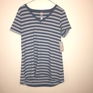 LULAROE BNWT CHRISTY T blue stripes